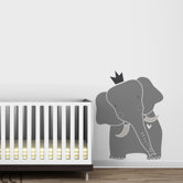Baby Zoo King Elephant Wall Decal