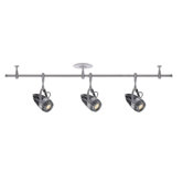 Low Voltage Track and Monopoint Three Light Lotus LED Luminaire Kit in Brushed Aluminum