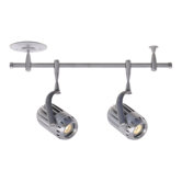 Low Voltage Track and Monopoint Two Light Azara LED Luminaire Kit in Brushed Aluminum