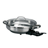 Round Electric Skillet with Lid