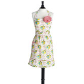 Scalloped Floral Bib Courtney Apron