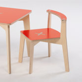 TiScrivo Tisch "Bambino Legno" in Natur / Rot