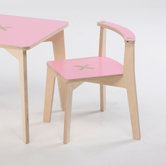 Misiedo  Stuhl in Natur / Pink