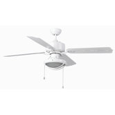 Hierro Two Light Ceiling Fan in White