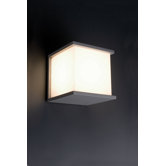 Kubick One Light Outdoor Wall Lamp in Light Grey