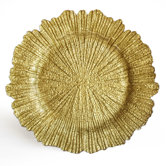 Reef Textured Glass Charger Plate