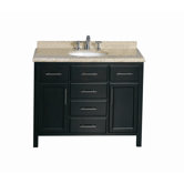 Milan 42" Single Bathroom Vanity Set