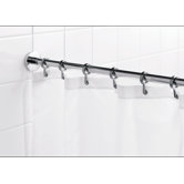 Round 98" Max Shower Rod with Curtain Hooks