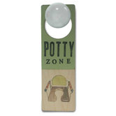 "Potty Zone" Wooden Doorknob Sign
