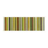 Aquarelle 4" x 12" Ceramic Wall Tile in Green Listel Stripes