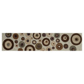Aquarelle 4" x 18" Ceramic Wall Tile in Circular Listel