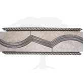 Montreaux 4" x 12" Ceramic Border Tile in Gris/Nickel