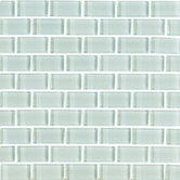 Shimmer 1" x 2" Glossy Mosaic in Snowdrift