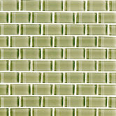 Shimmer 1" x 2" Glossy Mosaic in Meadow