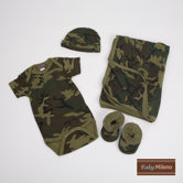 4 Piece Baby Clothes Gift Set in Camouflage