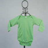 Long Sleeve Infant Bodysuit in Lime Green