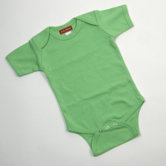 Short Sleeve Infant Bodysuit in Lime Green