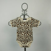 Short Sleeve Infant Bodysuit in Leopard Print