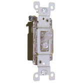 15A-120V Lighted Quiet Switch Single Pole