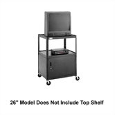 Pixmate 25" x 30" Shelf Television Cart with Cabinet [25.5", 34", 42", 48", 54"]