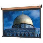 Light Oak Veneer Model B Manual Screen with High Power Fabric - 84" x 84" AV Format