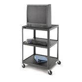 Pixmate 25" x 30" Adjustable Tall Multi-Shelf High Television Cart [54" Height]