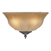 Bowl Glass Shade in Antique Amber Scavo