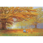 Autumn Leaves Winnie the Pooh Wall Art