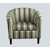 April Tub Chair in Chocolate Stripes