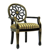 Black Spider Cotton Arm Chair