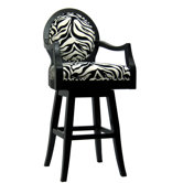 Black Frame Zebra Barstool (Tall)
