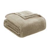 Micro Tec Plush Blanket in Khaki