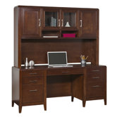 Concord Double Pedestal Executive Desk with Hutch