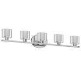 Oval Glass 5 Light Bath Vanity Light