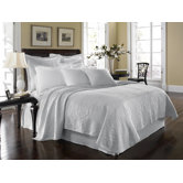 King Charles Matelasse Coverlet Bedding Collection in White