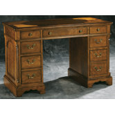 Pedestal Desk with Oval Inlay