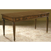 Urban Executive Table Desk with Leather Inlay