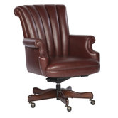 Ribbed Leather Executive Office Chair