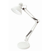 Modus Swing Arm Hobby 60W Desk Lamp in White
