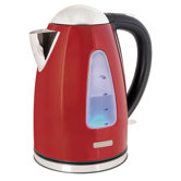 360 Rapid Boil 1.7 Litre Cordless Kettle in Red Steel