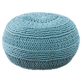 Cable Knit Pouf Ottoman