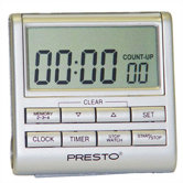 Electronic Clock Timer in Silver