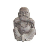 Speak No Evil Statue in Brown