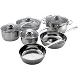 Cucinare Stainless Steel 10-Piece Cookware Set