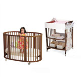 Sleepi Crib Set in Walnut with Mattress