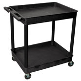 Two Tub Shelf Utility Cart