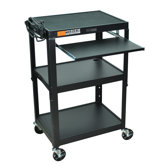 Compact Steel Mobile Computer Workstation