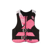 PFD 5419 Youth Hydroprene Girl Life Jacket in Pink and Black