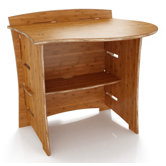 Sustainable Series 31" Computer Desk Peninsula in Carbonized Amber