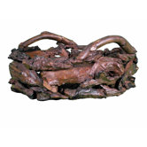 Round Nona Root Serving Tray